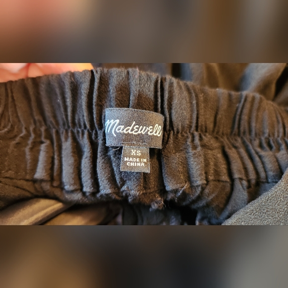 Madewell Crinkled Crepe Black Pull On Crop Pants Size XS - Picture 10 of 10